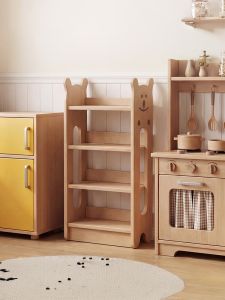 ZHUSHANXIA | Solid Wood Multi-Level Childrens Bookshelf Display Rack