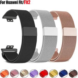 Magnetic Loop For Huawei Watch Fit 2/3/4/4 pro/5/5 pro Strap Accessories Stainless Steel Bracelet For huawei watch fit Wristband