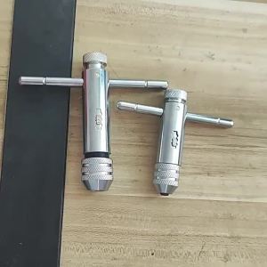 EELHOE | M3-8 M5-12 Adjustable T-Handle Ratchet Hand Tap Holder Wrench Extended Tapping Forward And Reverse Hand Tapping Accessories Tool