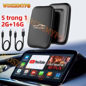 Hộp Giải Mã Thông Minh Android 14 Tích Hợp Carplay Không Dây Hỗ Trợ Android Auto Xem Netflix YouTube Cắm Là Chạy.