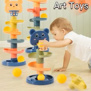 Wonderful Developmental Baby Toys: Fun Track Slide Ball Tower & High Baby Puzzle Rolling