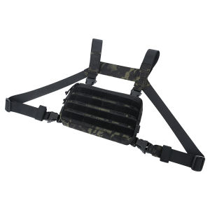 แบบพกพายุทธวิธีกระเป๋า Mountain Man ฐาน เสื้อกั๊ก MOLLE อุปกรณ์เสริม Pack ลาดตระเวนหน้าอกแขวนกระเป๋ากีฬา โพลีเอสเตอร์