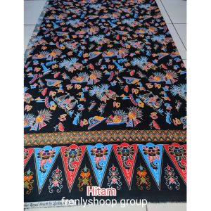 Kain Batik Ondel ondel khas jakarta semi sutra /Bahan Batik ondel ondel (hrg 1 mtr)