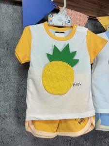 เซทเสื้อ+กางเกงขาสั้นเซท 2ชิ้น(6-12เดือน)ชุดเด็กเซทน่ารัก ลายผลไม้น่ารักสดใส ชุดขาสั้น พร้อมส่ง