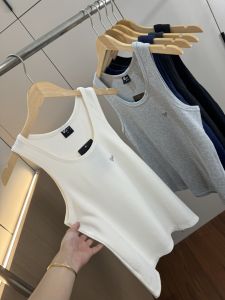 Advanced Waffle Pattern! Summer Mens Printed Sports Casual Breathable Sleeveless Sweat Vest Strap Fashion Urban Style round Neck