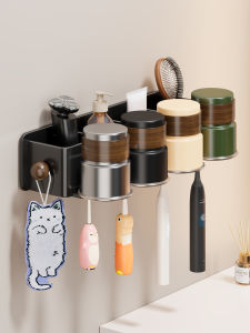 evesigar | Vintage Wall-Mounted Drill-Free Toothbrush Storage Rack Stainless Steel