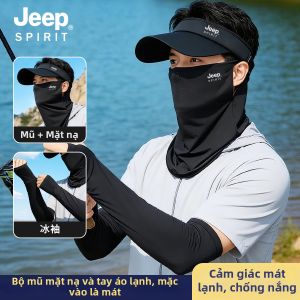 JEEP SPIRIT | Mũ Bảo Vệ UV Thoáng Khí cho Nam có Mặt Nạ