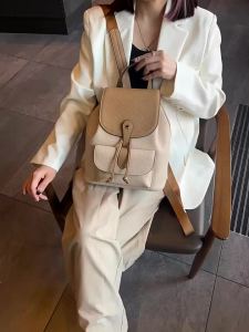 SHUCAI | Genuine Grade Cow Leather Womens Fashion Backpacks Luxury Designer Brand Female Casual Travel Backpack Student Schoolbag New