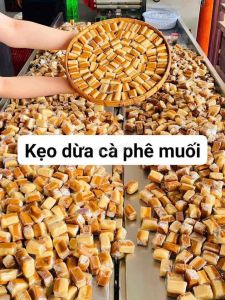 Kẹo Dừa Sáp Cafe Muối Dẻo Cực Ngon 500G