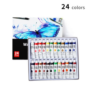 Watercolor Paint Set24 Colors 12mlIntense Colors for Figure & Landscape PaintingValue for Adults and Artists