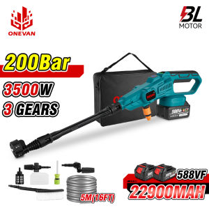 🔥3 Days Delivery🔥Car Wash Water Machine 200Bar Brushless Electric High Pressure Washer Garden Irrigation Tool for Makita 18V Battery