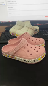 Dép sục baya viền hoa nhiều màu cho bé gái- TẶNG 12sticker