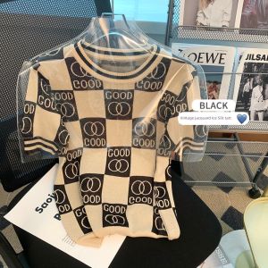 Unique Short Sleeve Womens Top Korean Style Straight Cut Blend Fiber Casual Lace Shirt Office Wear Summer Collection