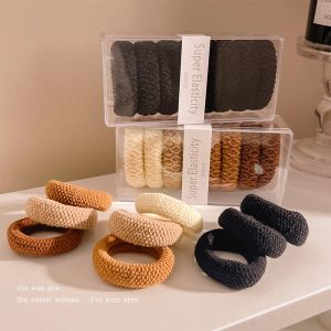 Widened Thickened Towel Ring Hair Ring Seamless Korean Fashion Hair Rope High Elastic Hair Tie Ponytail Rubber Band for Girls