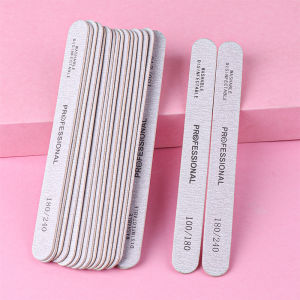 50/100 Cái Dũa Móng Tay Gỗ Hai Mặt Giấy Nhám 180/240 Grit Dụng Cụ Làm Móng Dũa Màu Xám Chắc Chắn Dùng Chăm Sóc Móng Tự Nhiên