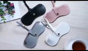 NASIUDUK CASE KACAMATA KAIT TAS sarung pelindung kacamata kulit gantungan kacamata kulit case pelindung kacamata tempat kacamata C010