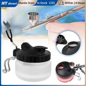 Airbrush Cleaning Pot Air Brush Pen Holder Paint Cleaning Waste Liquid Collector Spray Gun Wash Tools