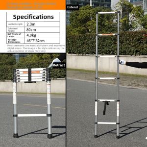 Multipurpose Foldable Telescopic Aluminum Alloy Folding Ladder