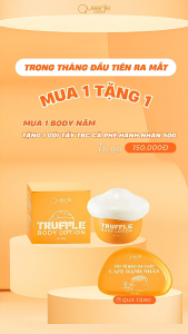 Kem dưỡng da body Nấm Queenie skin trắng da Body  săn da phục hồidưỡng ẩm trẻ hóa da ngăn ngừa lão hóa da Hộp 180g Truffle Body Lotion-Pupiha
