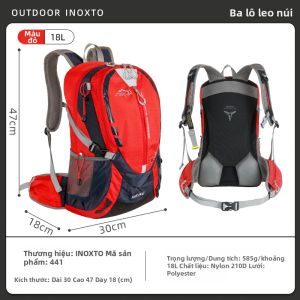 outdoor INOXTO | Balo Đi Phượt Chống Nước Dung Lượng Lớn Chống Xé Rách Giảm Áp