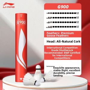 Li-Ning | Durable Goose Feather Shuttlecock for Indoor Training and Outdoor Match