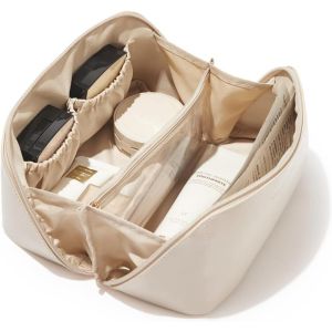 Travel Makeup Bag Large Capacity Cosmetic Bags Waterproof Portable Toiletry Bag Make Up Organizer with Divider and Handle