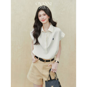 OUYANGXI | Quần Short A-Line Đùi Rộng Cao Waisted Đơn Giản và Đa Dụng Màu Khaki