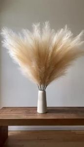1Pcs Faux Pampas Grass Decor Plume Grass Artificial Phragmites australis Vase Decorations Fake Reeds Plants Everlasting Flowers