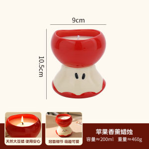 Adorable Apple Aromatherapy Candle Cup Decoration Creative High-End Feeling Christmas Gift Peaceful Night Aromatic Candleholder