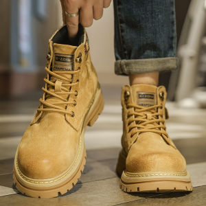 CONGLINSHIZI | Spring Trendy British Leisure Work Boots Thick Soled Non-slip Boots
