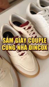 Giày Da Sneaker Nam Nữ DC39 LATTE LOVE DINCOX Shoes Đế Bằng - Microfiber Leather