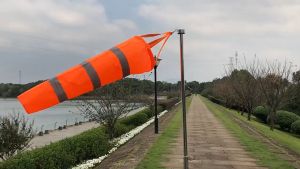 150cm Windshock Arah Angin Oranye Windsock Petunjuk Arah Mata Angin Reflektif Luminous Wind Sock