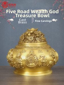 DINGFENGGE | Wealth Attracting Brass Treasure Bowl