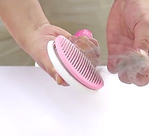 Self clean Steel Round Head pet grooming brush Cat Hair Removing Brush dog cat pet grooming comb