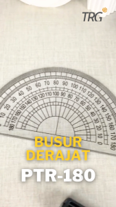 TRG Penggaris Busur 180 Derajat Plastik PRT-180- Plastic Protractor Half Circle 10 cm TRG