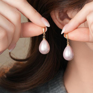French Temperament Water Drop Bead Pendant Earrings Light Luxury High Sense Ear Hook Fashion Versatile Earrings
