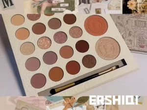 ErshiQiพาเลทอายแชโดว์ 20สี ไฮไลท์ บลัชออน3สีแถมแปรง เกาหลี เนื้อดินน้ำมัน เนื้อใยไหม ประกายชิมเมอร์ Eyeshadow