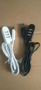 elough | HUB USB 2.0 Tốc Độ Cao 3 Trong 1 Với Bộ Chia Cáp Mở Rộng 2 Cổng USB Và Bộ Chuyển Đổi Nguồn Cho Phụ Kiện Máy Tính
