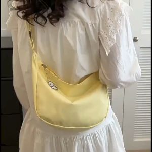 Tas Selempang Wanita Nylon Polos Warna Harajuku Fashion Sling Bag JOFTS211