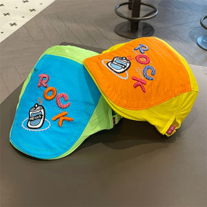 Kids Quick-Dry Baseball Cap Middle School Children Advance Hats British Fashion Baby Beret Spring and Summer Retro Sun Hat Tide