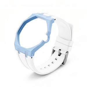 Case Strap for AP X Swatch Royal Pop Pocket FKM Fluoro Rubber Watch Band Modified Bioceramics Bezel Protective Shell Watchband