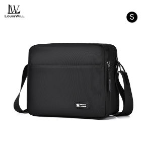 LouisWill Mens Bag Fashion Single-shoulder Bag Horizontal Multi-pocket Messenger Bag Casual Simple Large Capacity Bag Portable Crossbody Bag Shoulder Business Bag