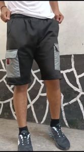Celana cargo short pendek pria santai pinggang karet melar