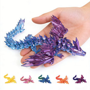 15cm 3D Printed Dragon Movable Wings Office Desktop Accessory Creative Home Decor Perfect Christmas Present Holiday Gift Toy