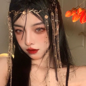 HUFANG ที่คาดผมคริสตัลแบบมีพู่ประดับเครื่องประดับผมสำหรับผู้หญิงเครื่องประดับสำหรับปาร์ตี้งานแต่งงานแต่ง