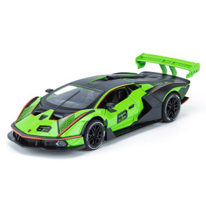 Mô Hình Xe Hơi Lamborghini SCV12 Tỷ Lệ 1:32 Bằng Hợp Kim Đúc Có Đèn & Âm Thanh Chức Năng Kéo Lùi - Mô Hình Xe Bằng Kim Loại Dành Cho Bé Trai