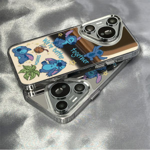 Huawei Pura70 pro Phone Case Mirror Cartoon Sticker Anti-Fall Creative Personalized Mate30 P50 Soft Protective Cover for Girls