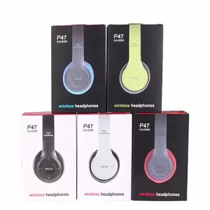 P47 Wireless Headphones Bluetooth 5.0 Earphones Foldable HIFI Stereo Bass for Music Gaming Kid Girl Earphone for Smartphone