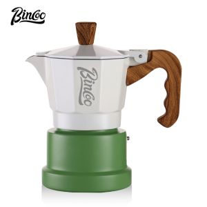 BINCOO 316 Stainless Steel Moka Pot Three Valve Home Mini Espresso Coffee Maker Coffee Brewing Equipment 2 Cup