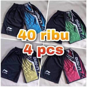 PAKET 5 PCS CELANA PENDEK BOXER OLAHRAGA LINNING PRIA WANITA VOLLY BASKET RUNNING FUTSAL FITNES